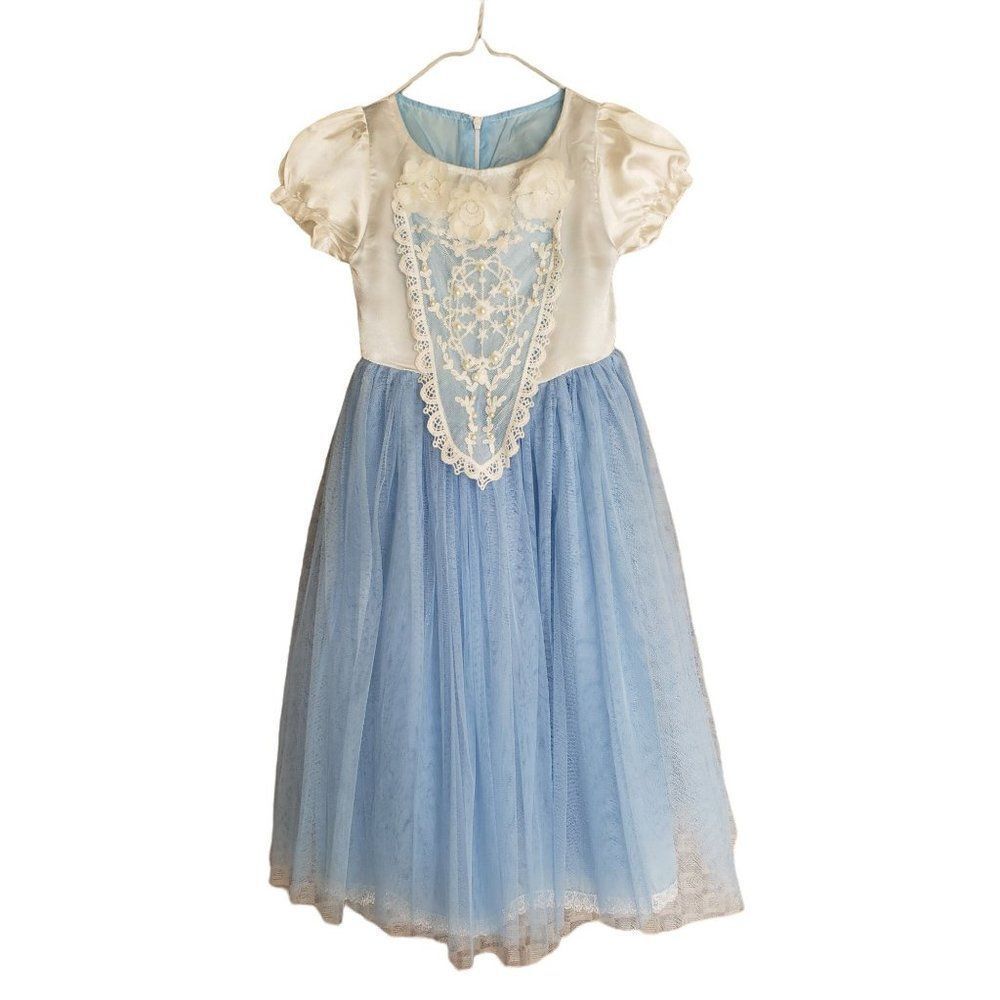 Girls Princess Costume Exclusive Elegant Maxi Fit and Flare Gown Dress 5-6 NWOT